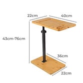 Amber &amp; Fern Nobi Bamboo &amp; Steel Side Table