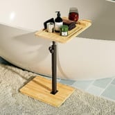 Amber &amp; Fern Nobi Bamboo &amp; Steel Side Table