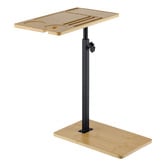 Amber &amp; Fern Anita Bamboo &amp; Steel Adjustable Side Table