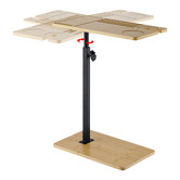 Amber &amp; Fern Anita Bamboo &amp; Steel Adjustable Side Table