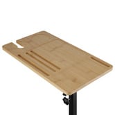Amber &amp; Fern Anita Bamboo &amp; Steel Adjustable Side Table