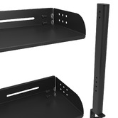 Amber &amp; Fern Ripley 2 Tier Desk Shelf with Under Desk Cable Management
