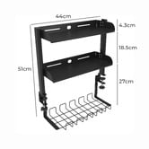 Amber &amp; Fern Ripley 2 Tier Desk Shelf with Under Desk Cable Management