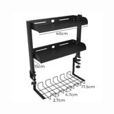 Amber &amp; Fern Ripley 2 Tier Desk Shelf with Under Desk Cable Management