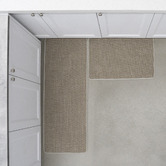 Amber &amp; Fern 2 Piece Khaki Silja Kitchen Mat Set