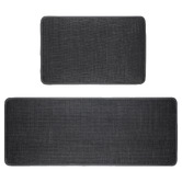 Amber &amp; Fern 2 Piece Dark Grey Silja Kitchen Mat Set