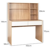 Amber &amp; Fern Tamara II 2 Drawer Desk with Hutch