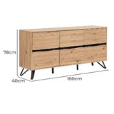 Amber &amp; Fern Luca 3 Door Sideboard