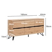Amber &amp; Fern Luca 3 Door Sideboard