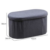 Amber &amp; Fern Belfast Boucle Storage Ottoman Bench