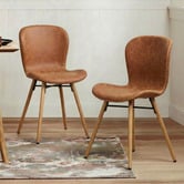 Amber &amp; Fern Avelis Faux Leather Dining Chairs