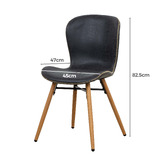Amber &amp; Fern Avelis Faux Leather Dining Chairs