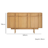 Amber &amp; Fern Lara 3 Door Sideboard