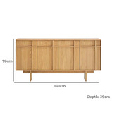 Amber &amp; Fern Lara 4 Door Sideboard