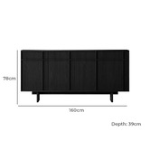 Amber &amp; Fern Lara 4 Door Sideboard