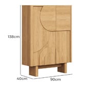 Amber &amp; Fern Natural Kleon 2 Door Sideboard
