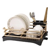 Amber &amp; Fern Black &amp; Rose Gold Aluminium Dish Drying Rack