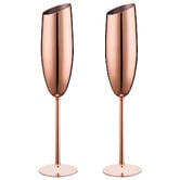 Amber &amp; Fern Rose Gold Rosetta 200ml Stainless Steel Champagne Glasses
