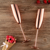 Amber &amp; Fern Rose Gold Rosetta 200ml Stainless Steel Champagne Glasses