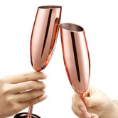 Amber &amp; Fern Rose Gold Rosetta 200ml Stainless Steel Champagne Glasses