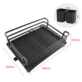 Amber &amp; Fern Black Dominic Aluminium Dish Rack