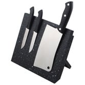 Amber &amp; Fern White Speckled Magnetic Modern Knife Holder