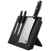 Amber &amp; Fern White Speckled Magnetic Modern Knife Holder