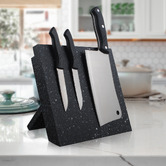 Amber &amp; Fern White Speckled Magnetic Modern Knife Holder