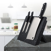 Amber &amp; Fern White Speckled Magnetic Modern Knife Holder