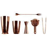 Amber &amp; Fern 6 Piece Vintage-Style Boston Cocktail Shaker Set