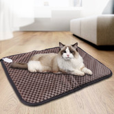 Amber &amp; Fern Brown Electric Heating Pet Bed