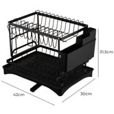 Amber &amp; Fern 2 Tier Grayson Steel Dish Drying Rack