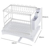 Amber &amp; Fern 2 Tier Grayson Steel Dish Drying Rack