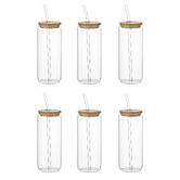 Amber &amp; Fern 500ml Jeevan To-Go Glass Bottles with Lid &amp; Straw