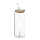 Amber &amp; Fern 500ml Jeevan To-Go Glass Bottles with Lid &amp; Straw