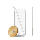 Amber &amp; Fern 500ml Jeevan To-Go Glass Bottles with Lid &amp; Straw
