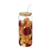 Amber &amp; Fern 500ml Jeevan To-Go Glass Bottles with Lid &amp; Straw