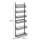 Amber &amp; Fern 6 Tier Percy Steel Over-the-Door Shower Caddy