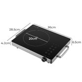 Amber &amp; Fern Lino 30cm Black Single Zone Portable Ceramic Induction Cooktop