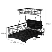 Amber &amp; Fern Basion 2 Tier Expandable Stainless Steel Dish Drying Rack