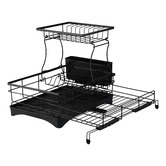 Amber &amp; Fern Basion 2 Tier Expandable Stainless Steel Dish Drying Rack