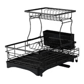 Amber &amp; Fern Basion 2 Tier Expandable Stainless Steel Dish Drying Rack