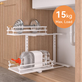 Amber &amp; Fern Denuvo 2 Tier Slide-Out Under Sink Organiser