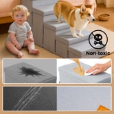 Amber &amp; Fern Trixie 5 Step Foldable Pet Stairs with Storage