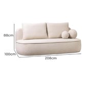 Amber &amp; Fern Nancy 4 Seater Double Boucle Sofa Bed with Storage