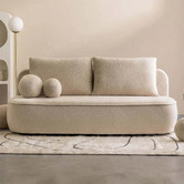 Amber &amp; Fern Nancy 4 Seater Double Boucle Sofa Bed with Storage