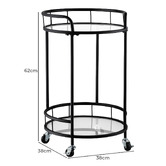 Amber &amp; Fern Ateco Steel Bar Cart