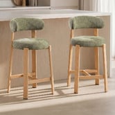 Amber &amp; Fern 65cm Cecil I Chenille Bar Stools
