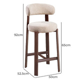 Amber &amp; Fern 65cm Cecil II Chenille Bar Stools
