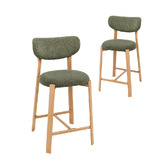 Amber &amp; Fern 65cm Laurent Chenille Bar Stools